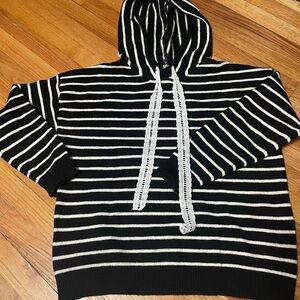 BTFBM hooded black and white stripe SZ Large. Great condition
